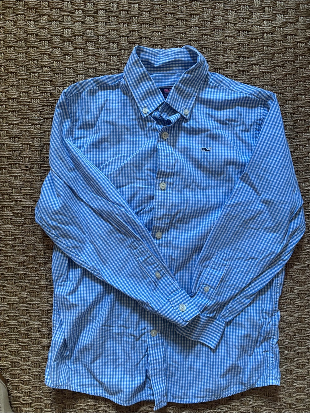 Vineyard Vines Blue Gingham Button-Down Shirt